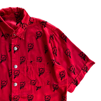 2015 CYN 1:1 SATIN DEVIL BUTTON UP SHIRT